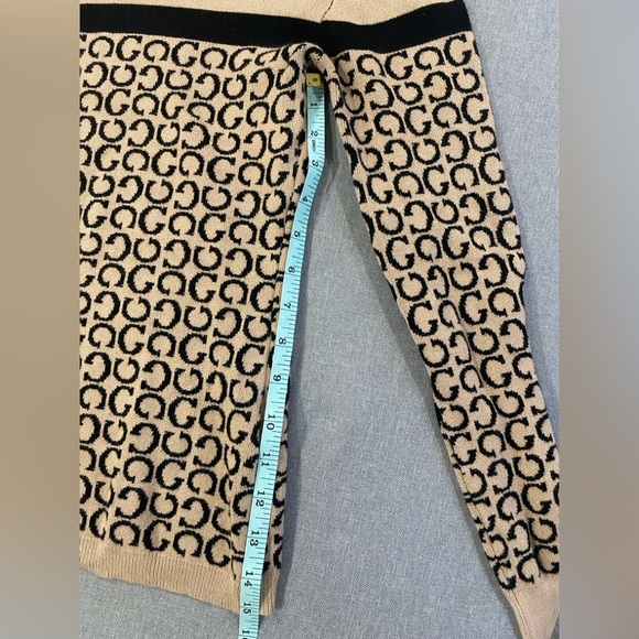 Guess Striped and Patterned Sweater - Black and Tan - Picture 7 of 9